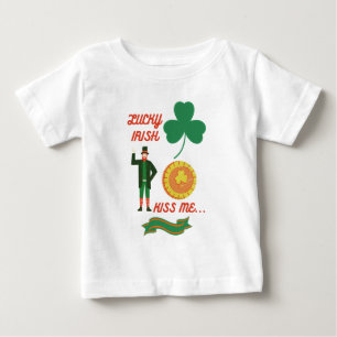 Camiseta De Bebé Lucky Irish Kiss Me feliz día de los pintores T-Sh