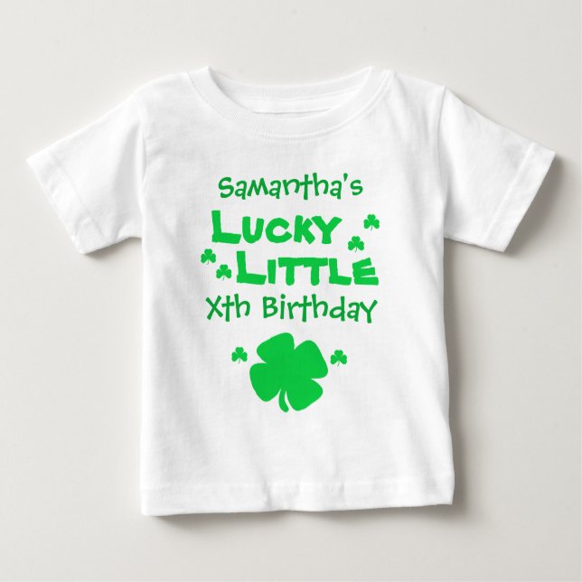 Camiseta De Bebé Lucky Little Birday (Anverso)