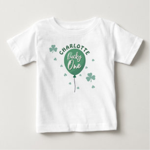 Camiseta De Bebé Lucky One cumpleaños St Patricks Day Trébol