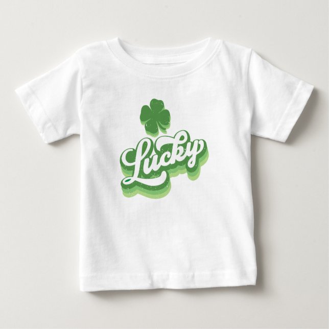 Camiseta De Bebé Lucky Shamrock St Patrick's Day Irish (Anverso)