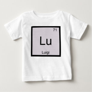 Camiseta De Bebé Luigi Nombre Elemento Químico Tabla periódica