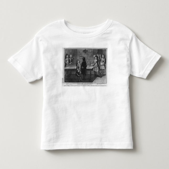 Camiseta De Bebé Luis XIV jugando al billar con su hermano (Anverso)
