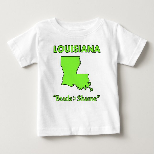 Camiseta De Bebé Luisiana - Cuentas > Vergüenza (Anverso)