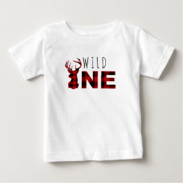 Camiseta De Bebé Lumberjack Plaid Wild One | Primer cumpleaños