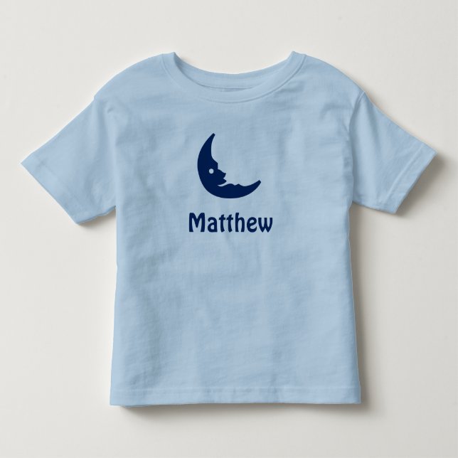 Camiseta De Bebé Luna Cuta Personalizada (Anverso)
