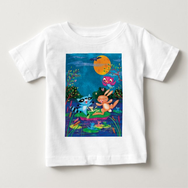 Camiseta De Bebé Luna del otoño (Anverso)