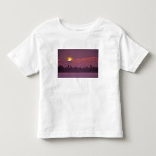 Camiseta De Bebé Luna llena se eleva sobre la montaña Teakettle dur