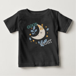 Camiseta De Bebé Luna media linda Buenas noches