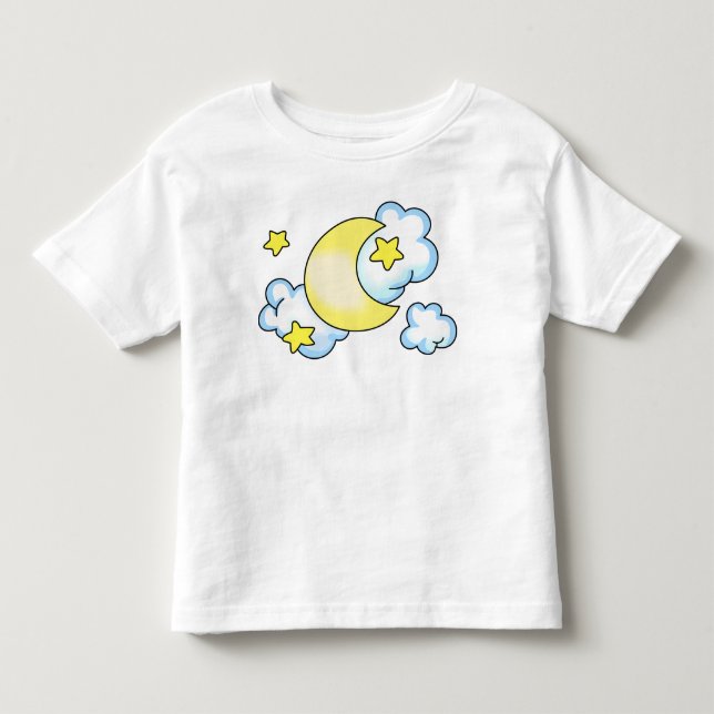 Camiseta De Bebé Luna y estrellas (Anverso)