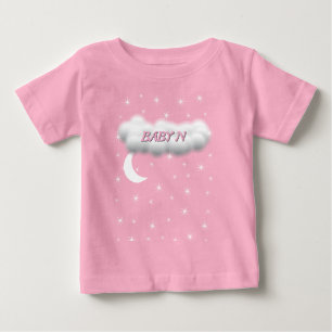 Camiseta De Bebé luna y estrellas bebé camiseta