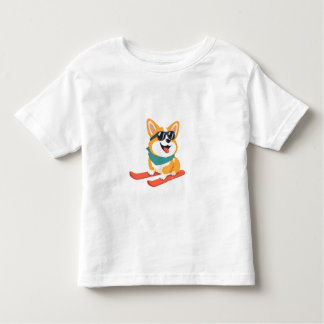 Camiseta De Bebé Lustiger Corgi en esquís