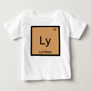 Camiseta De Bebé Lyndsey Nombre Elemento Químico Tabla periódica