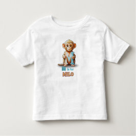 Camiseta De Bebé M is for Milo - Custom Toddler Shirt