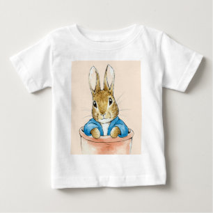 Camiseta De Bebé Maceta de terracota de conejo clásico