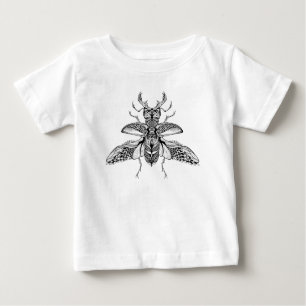 Camiseta De Bebé Macho-Escarabajo psicodélico inspirado