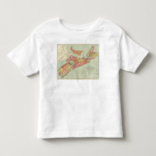 Camiseta De Bebé Mackinlay mapa de la provincia de Nueva Escocia 4