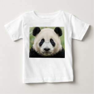 Camiseta De Bebé Macro Primer Plano de la Cara de un Panda Bebé