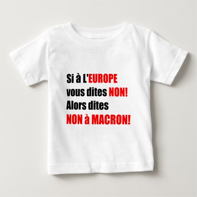 Camiseta De Bebé MACRON = Mondialización (Anverso)