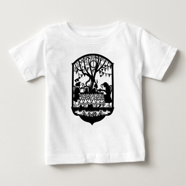 Camiseta De Bebé Mad Hatters tea fiesta (Anverso)