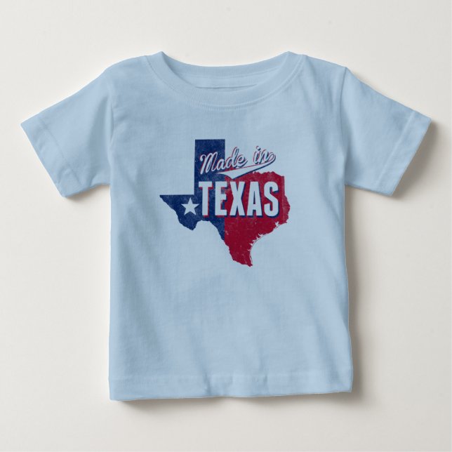 Camiseta De Bebé "Made In Texas" (Anverso)