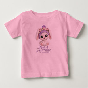 Camiseta De Bebé Made Of Pure Magic Cute Baby Bunny Pink Bodysuit