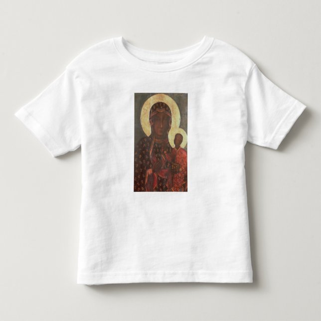 Camiseta De Bebé Madonna negro de Jasna Gora (Anverso)