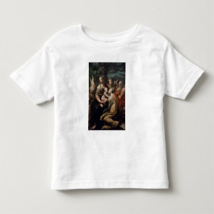 Camiseta De Bebé Madonna y niño con los santos, c.1529 (aceite en