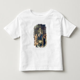 Camiseta De Bebé Madonna y niño Enthroned entre los SS. Francisco,