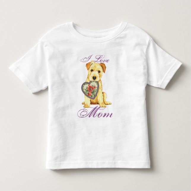 Camiseta De Bebé Madre del corazón de Norfolk Terrier (Anverso)