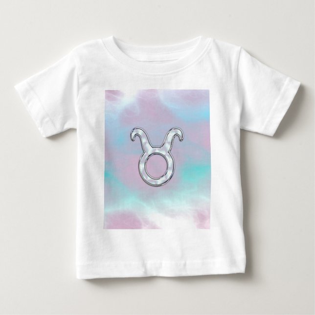 Camiseta De Bebé Madre del símbolo zodiaco de la Perla Taurus (Anverso)