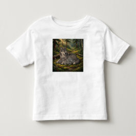 Camiseta De Bebé Madre Loba Y Cachorros