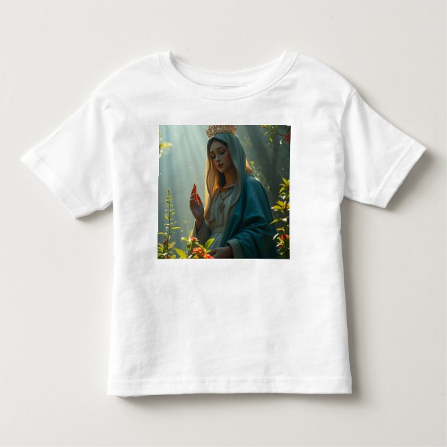 Camiseta De Bebé Madre María Reina del cielo, pequeño Tee Shirt (Anverso)