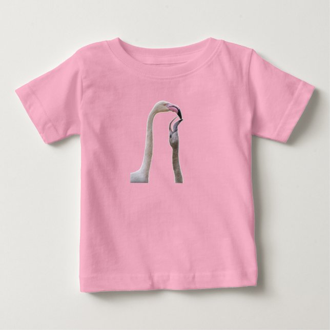 Camiseta De Bebé Madre Y Bebé Flamingo - (Anverso)