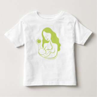 Camiseta De Bebé Madre y bebé Pecho-que alimentan en verde