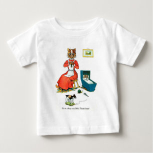 Camiseta De Bebé Madre y gato bebé, Louis Wain