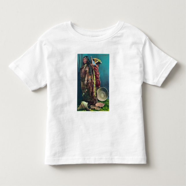 Camiseta De Bebé Madre y niño nativos de Piuta en un Papoose (Anverso)