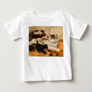 Camiseta De Bebé Madre y sus gatitos