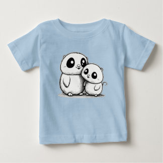 Camiseta De Bebé Mãe e bebê de Toupeira fofos