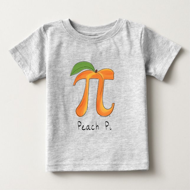 Camiseta De Bebé Maestra De Matemáticas Con Símbolo Peach Pi (Anverso)