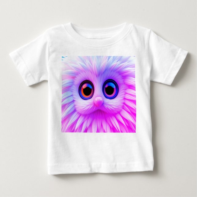 Camiseta De Bebé Magenta-Cute (Anverso)