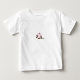 Camiseta De Bebé Magenta-rojo, Naranja amarillento decorativo