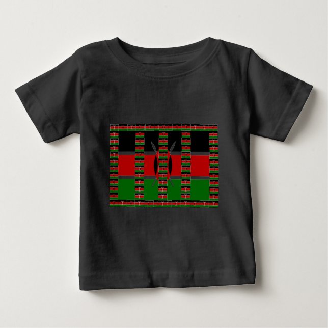 Camiseta De Bebé 🇰 🇪 Magical Kenia: Marco de unidad y orgullo (Anverso)