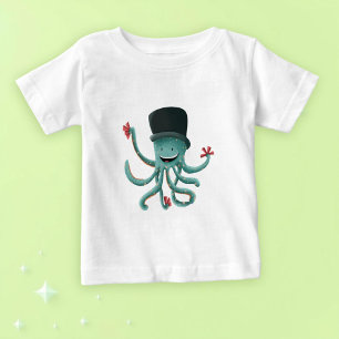 Camiseta De Bebé Magicista ilustrador de pulpo lindo
