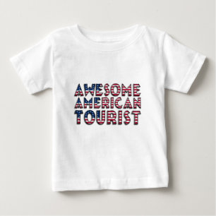 Camiseta De Bebé Magnífica tipografía de bandera turística estadoun