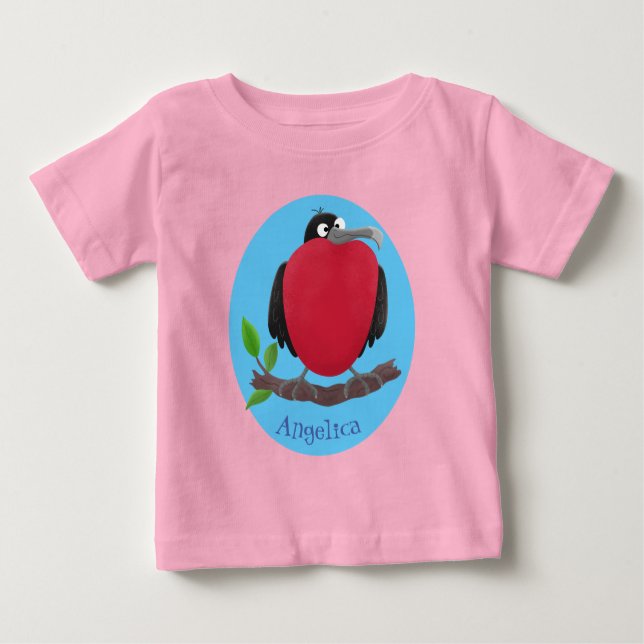 Camiseta De Bebé Magnífico personalizado de pájaro fragata (Anverso)