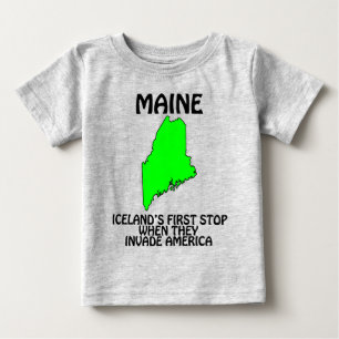 Camiseta De Bebé Maine: el primer destino de Islandia cuando invade