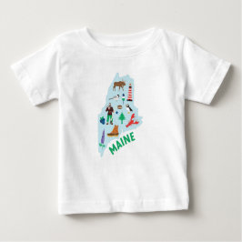 Camiseta De Bebé Maine Icons