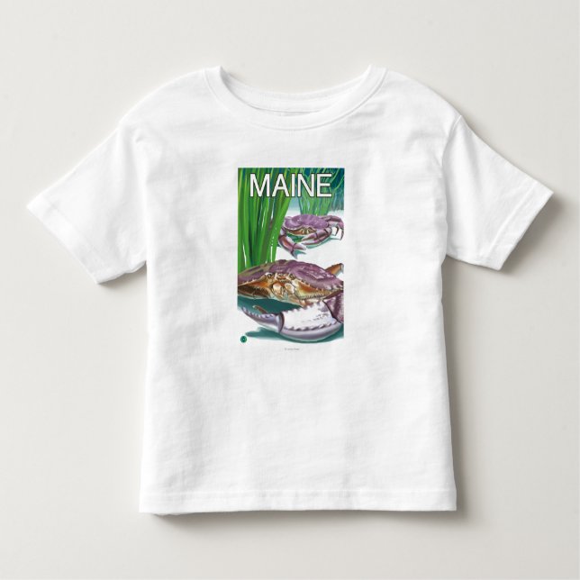 Camiseta De Bebé MaineCrab y pescador (Anverso)