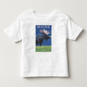 Camiseta De Bebé MaineMoose en el claro de luna