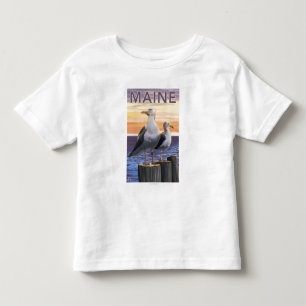 Camiseta De Bebé MaineSea Gulls escena